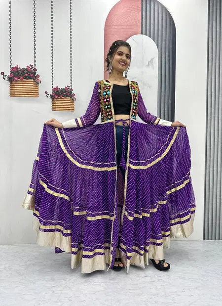 Pc N48 Faux Georgette With Real Mirror Work Navratri Collection Readymade Dresses Wholesale In India
